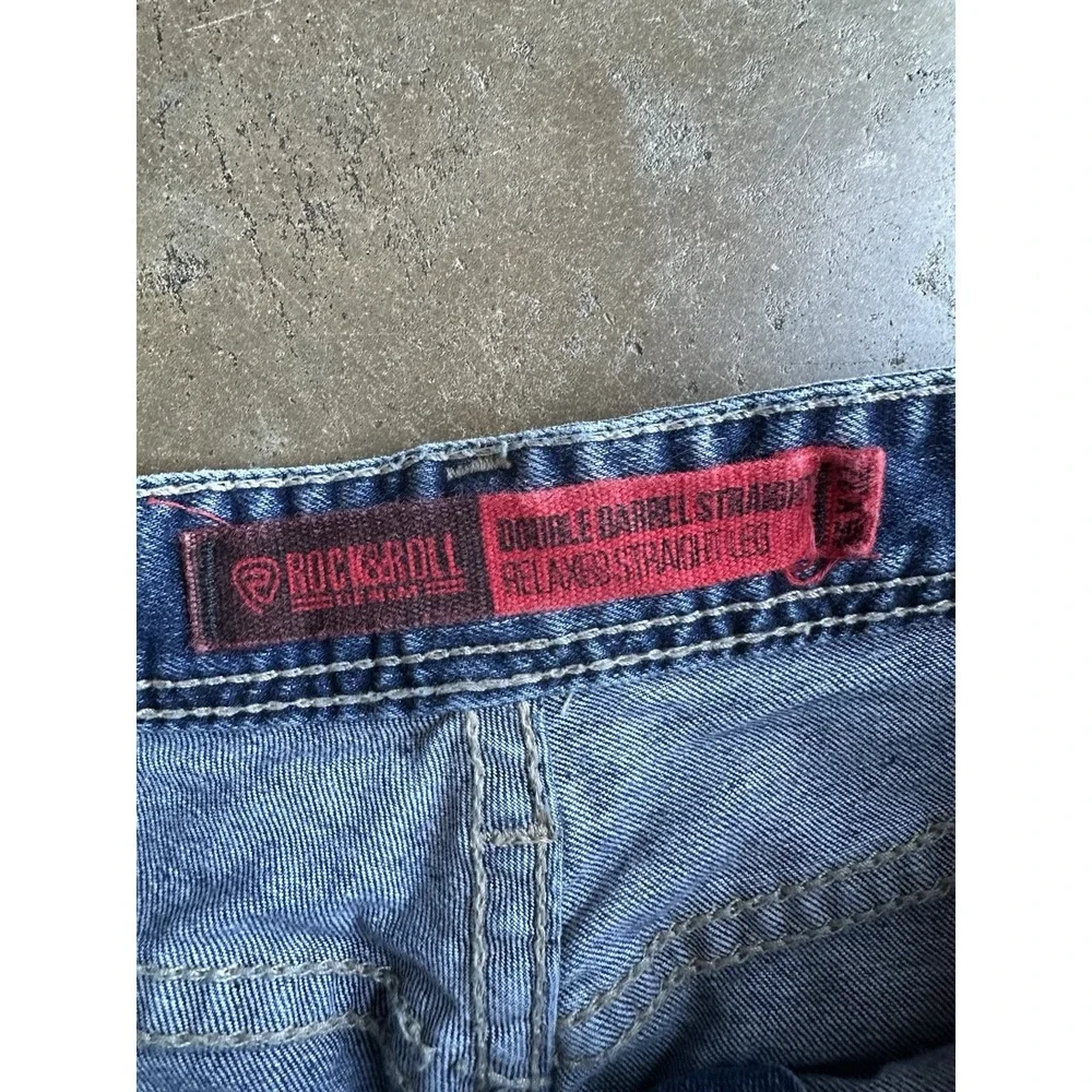 Rock & Roll Denim Double Barrel Straight Relaxed Jeans 34x29